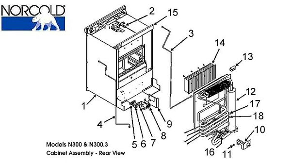 Norcold Refrigerator 12V 150 Watt Heat Element 619065