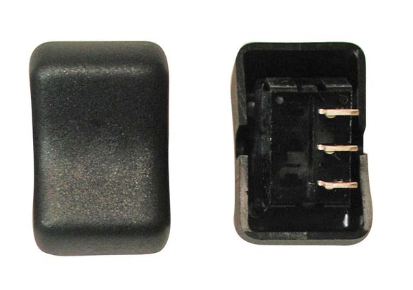 Contour Rocker Switch, SPDT, Black, On/Off/On