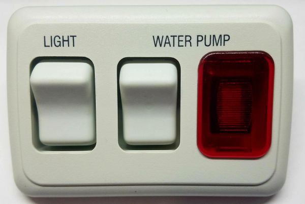 RV Bathroom Light Switch / Water Pump Switch / Water Pump Indicator Panel AH-ASY-3-1-008