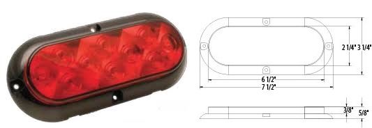 LED TAIL LAMP, 10 LED, L15-0042