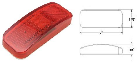 LED Marker Light, Red 6 Diode, L14-0061R