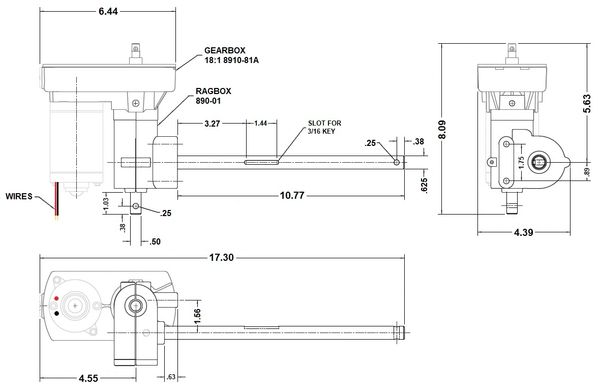 Venture Manufacturing Actuator Slide-Out Motor and Ragbox 890-70