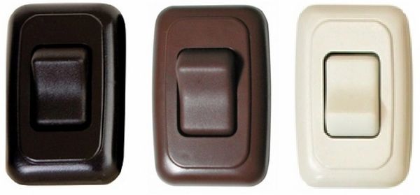 12 VDC Interior Switch Assembly, Single, On / Off, Contoured