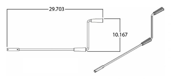 Lippert Slide-Out / 5th Wheel Landing Leg Crank Handle 119226