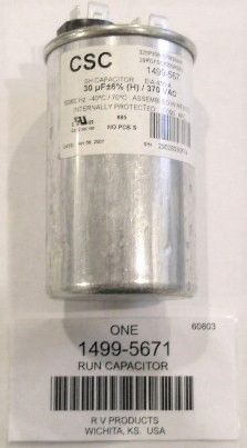 Coleman Run Capacitor (30 Mfd / 370V) 1499-5671