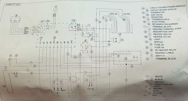 Dometic Refrigerator Control Board Kit, 3 Way, 3308742000 ... refrigerator relay diagram 