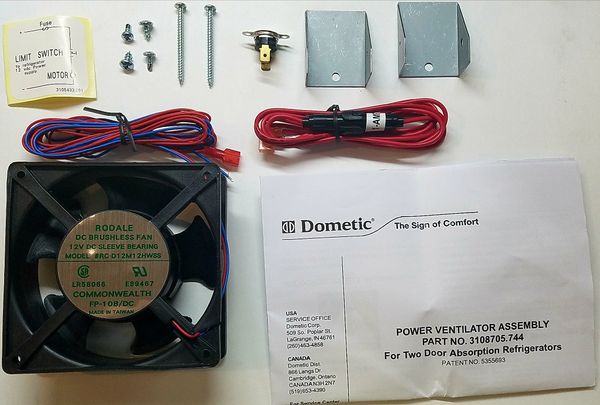 Dometic Refrigerator Ventilator Fan Kit 3108705.744