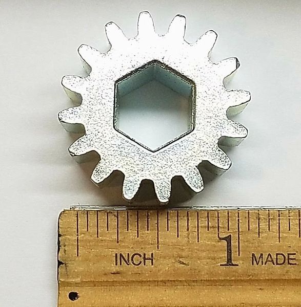 16 Tooth Slide Out Hexagon Spur Gear 285085