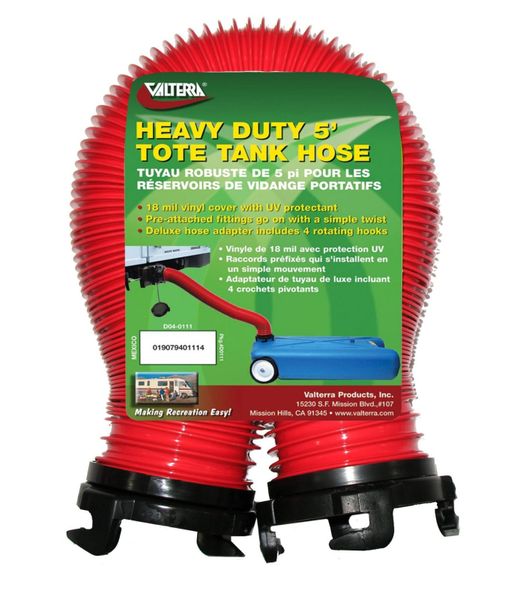 Valterra Tote Tank Hose, Heavy Duty, 5′, Shrink Wrapped, D04-0111