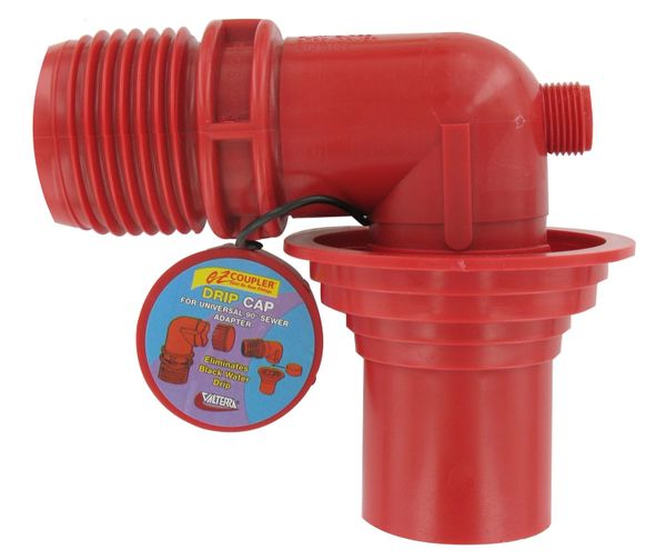 Valterra EZ Coupler Universal Sewer Adapter, Red, Carded, F02-3103