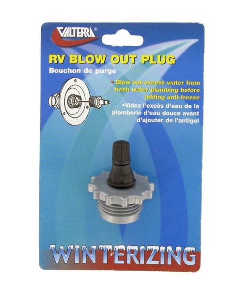 Valterra Blow Out Plug, Plastic with Valve, Gray, Carded, P23508VP ...