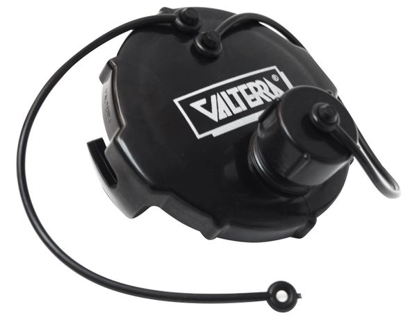 Valterra RV Waste Valve Cap w/ Garden Hose Inlet, 3", Black, T1020-1