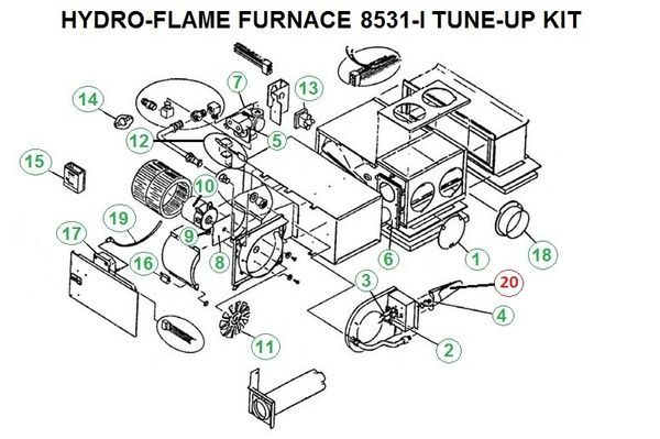 Atwood / HydroFlame Furnace Model 8531-I Tune-Up Kit