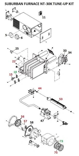 Suburban Furnace Model NT-30K Tune-Up Kit