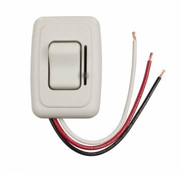 Dimmer On / Off Switch With Slide Switch And Bezel, White, AH-SLD1-1-HS001