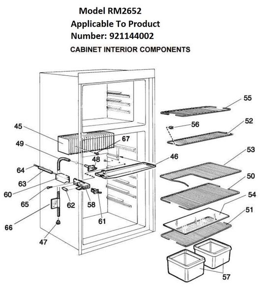 rv travel trailer refrigerator parts