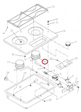 Suburban Range Right Side Burner 010827