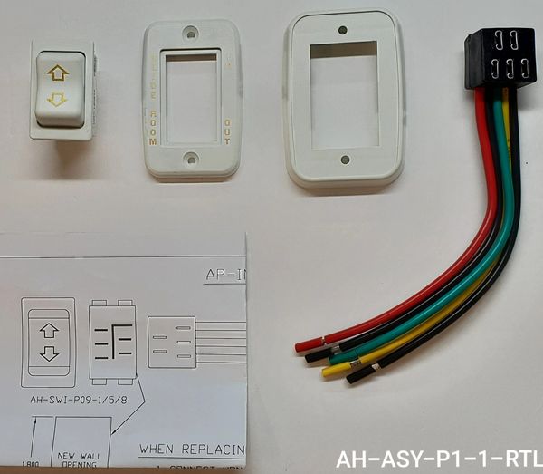 Slide Room Extend / Retract Switch Kit, White, AH-ASY-P1-1-RTL