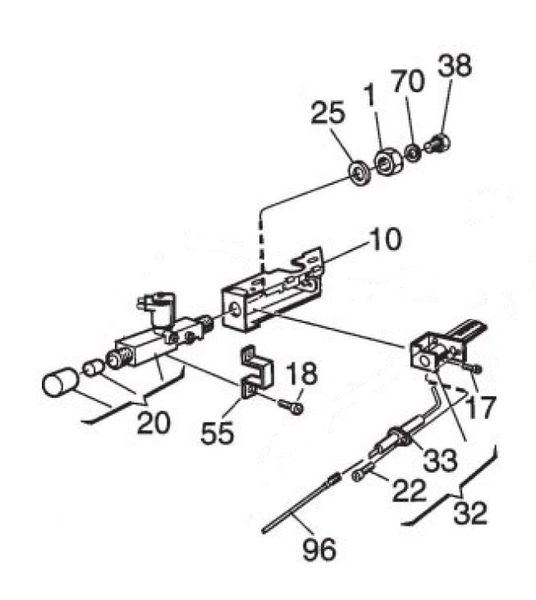 Dometic Refrigerator Complete Gas Valve Burner Assembly 3850730437