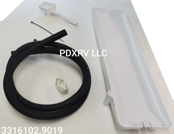 Dometic Refrigerator Drip Tray & Drain Hose Combo Kit 3316102.9019