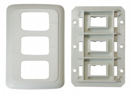 Triple Base and Plate Contour Wall Plate Assembly PB3301