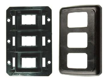 Triple Base and Plate Contour Wall Plate Assembly PB3315