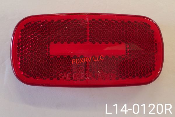 Marker Light Lens, Red, L14-0120R