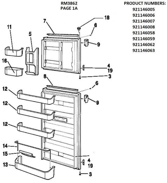 Dometic Refrigerator Model Rm2652 Parts
