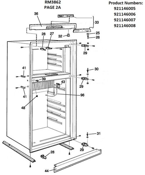 2932625011 Dometic RV Motorhome Refrigerator RM3862 Wire Shelf 19â€ x 10 Â¾â€ PN