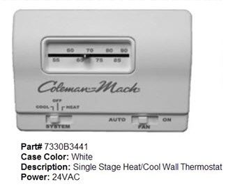 Coleman Analog Thermostat 7330B3441