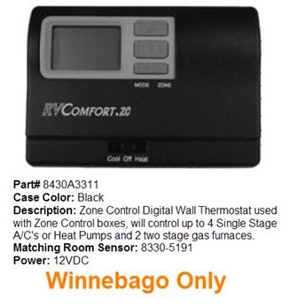 Coleman Thermostat, Digital, Heat / Cool / Heat Pump 8430A3311