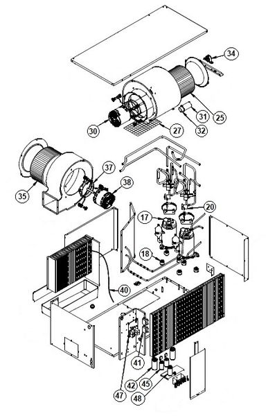 Coleman Basement Heat Pump Model 6535A671 Capacitor Kit