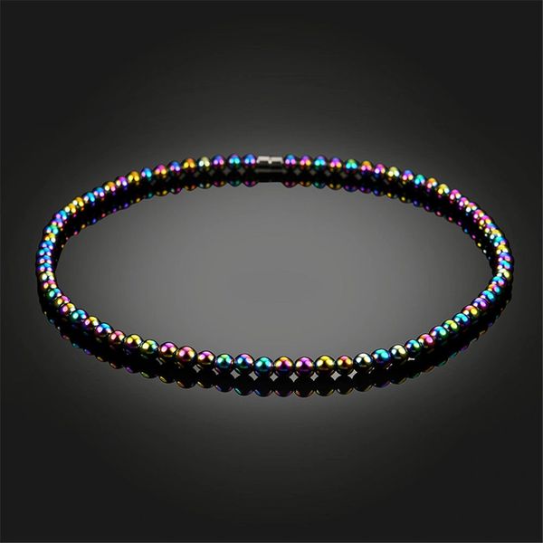 HEMATITE Rainbow Necklace 18" EMF absorbing Magnetic