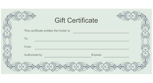 GIFT CERTIFICATE $10 $25 $50 $100 ...