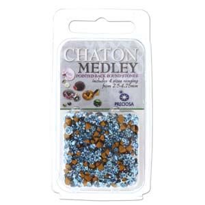 Preciosa Crystal Chaton Aqua Mix/5g