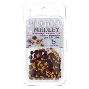 Preciosa Crystal Chaton Siam Mix/5g