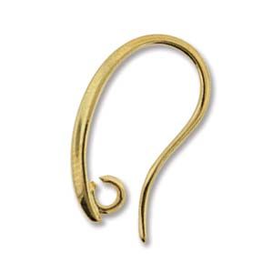 Buy Hook Earring, 22k Gold Plated Ear Wire Findings Hook With