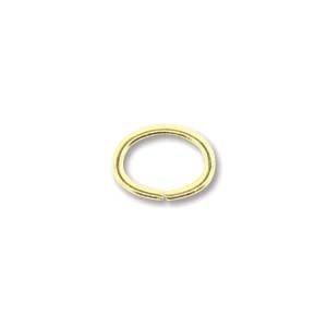22k Gold Plated Jump Ring Oval 6x8mm (choose quantity)
