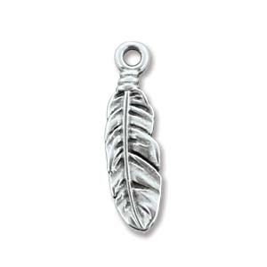 18.5x5.10mm A/S Boho Feather Charm 12/pkg