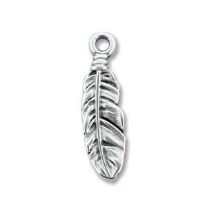 18.5x5.10mm A/S Boho Feather Charm pkg/12