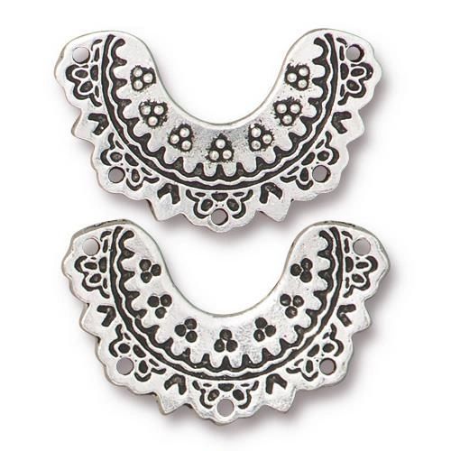 Marrakesh Link Antique Silver 15x23mm/pr