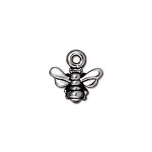 Sm Honeybee 11.25mm TierraCast® Antique Fine Silver/ea