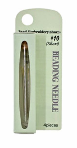 TULIP Brand Beading Needles #10 short pkg/4 needles