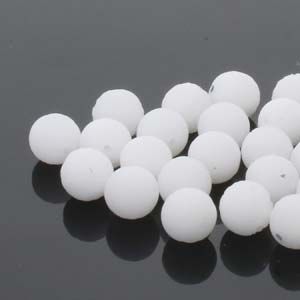 8mm Lava Etch Round Druk White~20 bds string