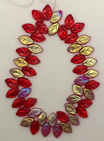 Leaf Drop Siam AB 12x7mm/50 pcs