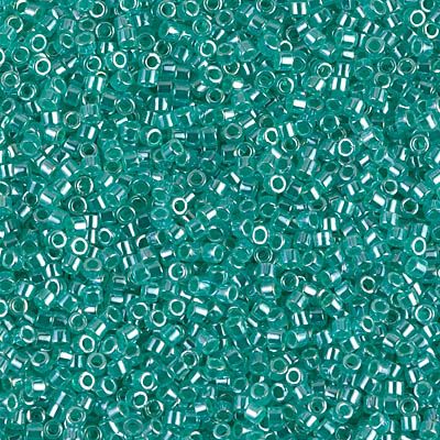 DB0238 Delica Lined Crystal Green Aqua Luster/8g