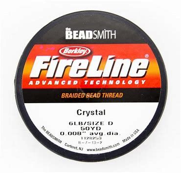 Fireline Braided Bead Thread 6lb .006 diameter/50 yds