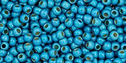 11/0 PF495C Toho Matte PermaFinish Galv Aqua Sky/30g