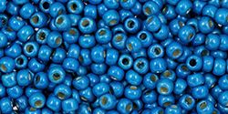 11/0 PF495D Toho Matte PermaFinish Galv Caribbean Blue/30g