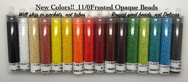 11/0 Matte Opaque beads set 16 colors/14g in packets